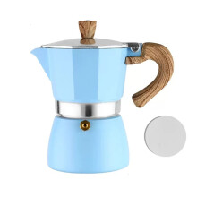 Moka Pot 36 Cup Stovetop Espresso Maker 300ml Italian Coffee Percolator for Camping Blue