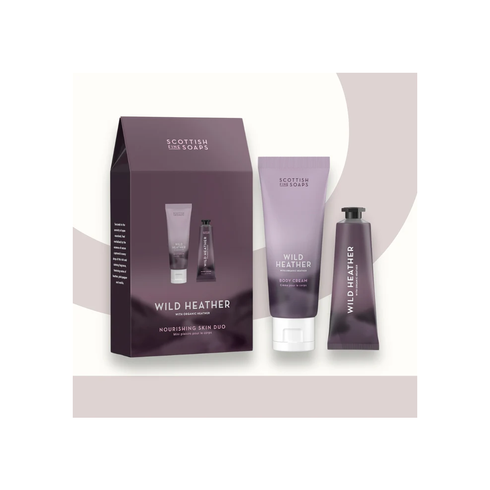 Scottish Fine Soaps Scottish Wild Heather Nourishing Skin Duo Gift Set Cream