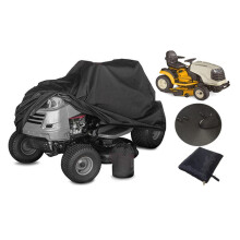 Waterproof Lawn Mower Cover Heavy Duty UV and Wind Resistant Polyester with Lockhole Black S 170x61x117cm