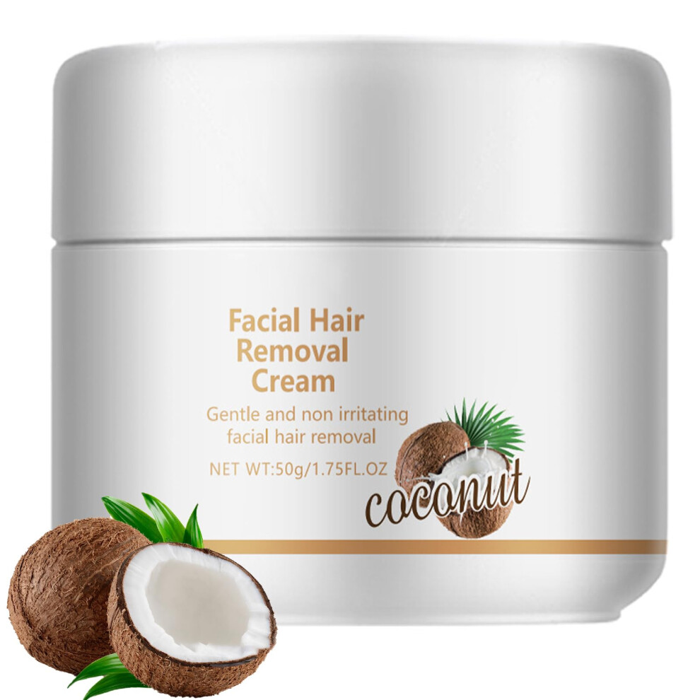 Cream Facial Hair Removal For Women Sensitive Skin Upper Lip And Chin Coconut Formula 1.75Oz