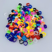 100PCS 8mm ColorCoded Poultry Leg Bands for Chickens and Ducks, ClipOn Bird Leg Rings