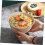 4pcs Wheat Straw Bowls Set Large Rice Bowls Cut Resistant Stackable Beige Dinnerware for Home and Restaurant 4