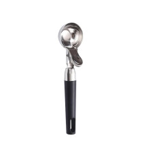 Stainless Steel Ice Cream Scoop with Trigger for Spheres and Effortless Hard Dessert Scooping
