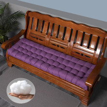 Outdoor Bench Cushion Waterproof Thick Padded Comfort with Ties for Porch Swing or Bay Window 19x43in Purple