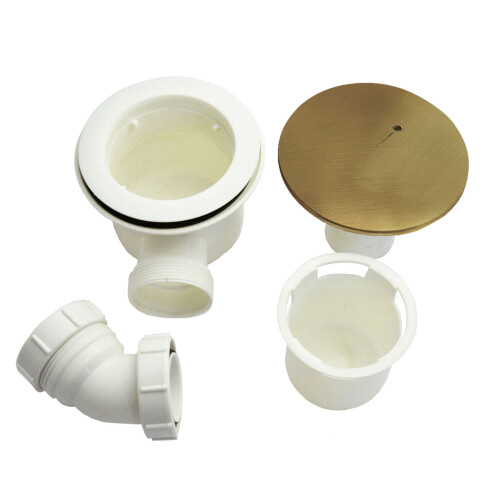 NES Home 90mm Brass Top Fast Flow Shower Tray Waste 1