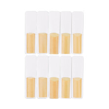 Hoch-Eb Saxophon Blätter 10er Pack, Stärke 2,5, Naturholz, Voller Klang
