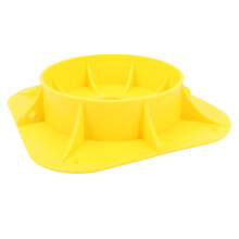 Schwerlast-HDPE-Anhängerstützrad Dock für Fracht, Wohnmobil, Boot, Gelb