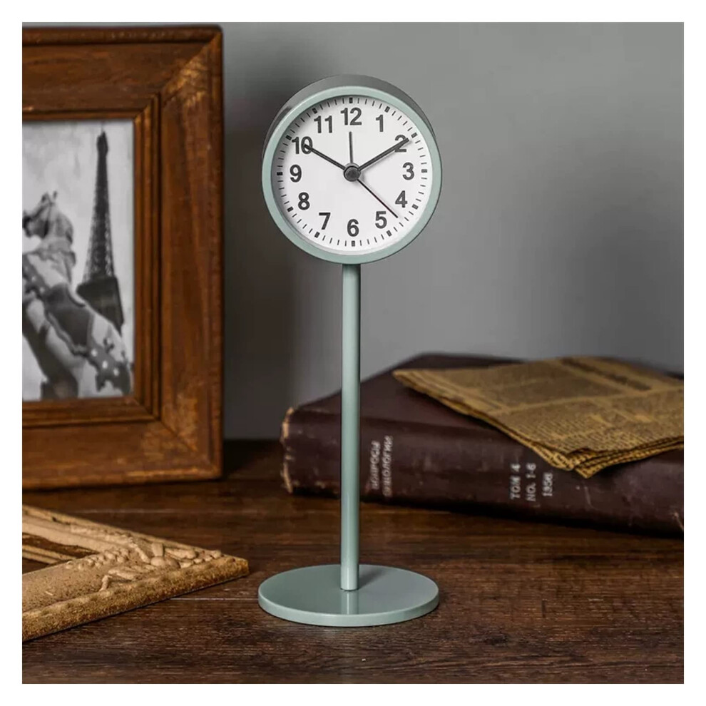 Silent NonTicking Alarm Clock with Silent Sweep Movement, Nordic Style Battery Operated Desk Clock
