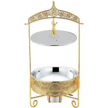Buffet Server and Heater 6L Large Capacity Food Warmer with Clear Glass Lid for Parties