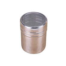 Stainless Steel Sugar Shaker with Spiral Lid, Mirror Polished Coffee Cocoa Powder Dredger