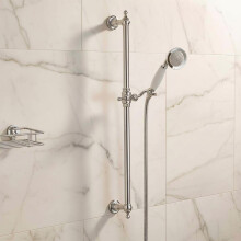 Nes Home Traditional Solid Brass Slider Rail Shower Handset & 1.5m Shower Hose