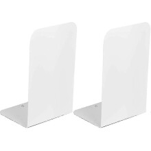Weiße Metall-Buchstützen mit Schaumstoffpads – robuste Buchstützen für Regale