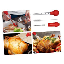 Turkey Baster Set with Injector Pump, Dripless Design and Cleaning Brush for BBQ Grilling