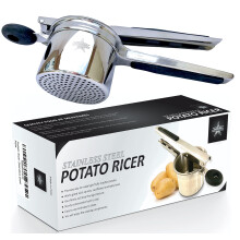 Potato Ricer Stainless Steel with Silicone Handles for Lump Fluffy Mash and Baby Food