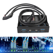 Floppy-Laufwerk Frontpanel 3,5-Zoll USB 3.0 Hub Schwarz