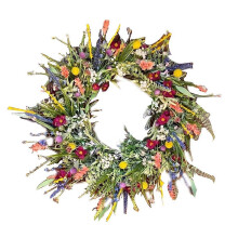 Frühling künstliche Gänseblümchen, Lavendelkranz, Wildblumen, Sommerseidenkränze für Haustür, Wandwand, Bauernhaus-Feiertagsdekoration