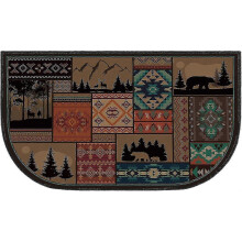 Brandvertragende haardmat 80 x 121 cm Warmte- en vlamwerend pad voor houtkachel, pelletkachel en buitenvuurplaats, beschermt vloer en tapijt