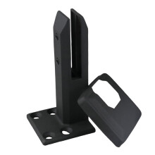 304 Stainless Steel Glass Railing Clamp Black, Adjustable Frameless Pool Fence Spigot for 8‑13mm Panels