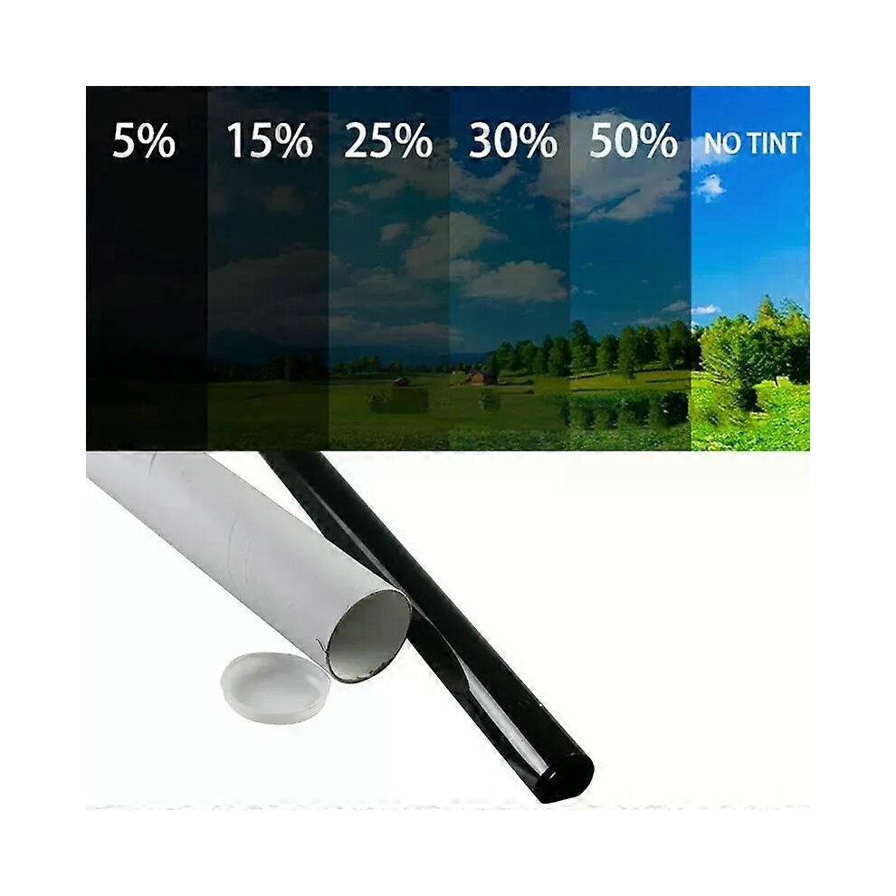 300X50cm Car Window Foils Tint Tinting Film Roll Window Glass Summer Solar Uv Protector Sticker Films Strengthen Package Black 6935161602395
