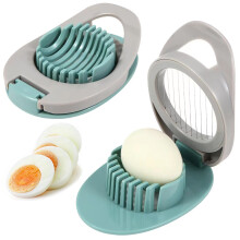 2 Pack Stainless Steel Egg Slicer and Cutter for Hard Boiled Eggs, Durable Wires, Green