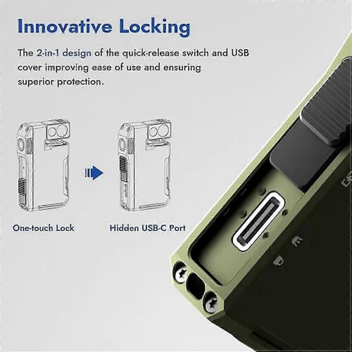 Flashlight,G5 Edc Light 400 Lumens,Rechargeable Pocket-Sized Green 2