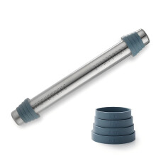 Stainless Steel Adjustable Rolling Pin with Thickness Rings for Baking Pizza Pastry Cookies