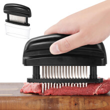Meat Tenderizer Tool with 48 Stainless Steel Blades for Beef Chicken and Steak, Dishwasher Safe