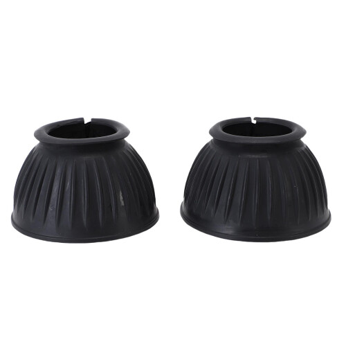 Horse Bell Boots Rubber Hoof Protector for Riding Training Black