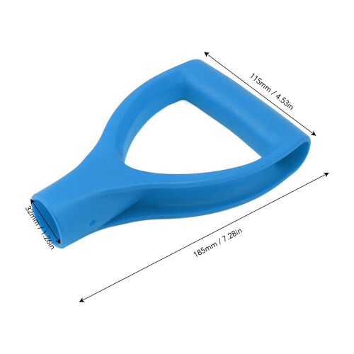 Shovel D Handle Ergonomic Grip Lightweight Durable Plastic Replacement for Snow and Garden Tools Light Blue 2