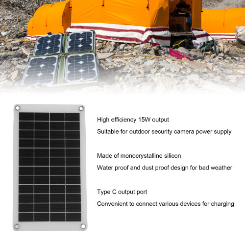 Typ C 15W Monokristall-Solarmodul für den Außenbereich 2