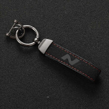 Fashion Leder-Schlüsselanhänger-Auto-Styling-Schlüsselring für Hyundai N LINE i30 i20 Sonata Accent Tucson Elantra Veloster Kona Tucson Azera