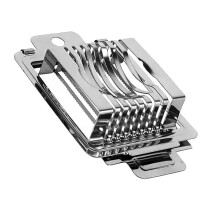 Stainless Steel Egg Slicer with Serrated Blade for Boiled Eggs and Soft Fruits, Dishwasher Safe