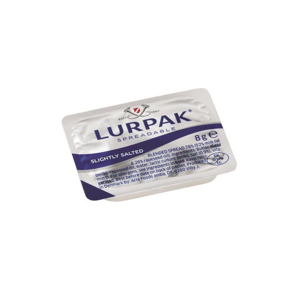 Great British Trading Limited Lurpak Spreadable Butter Portions 50 X 8 Grams Portions
