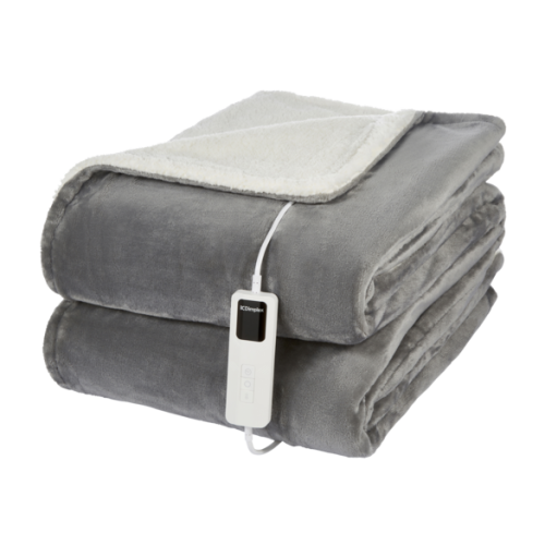 Dimplex Dimplex DXHTGW Super Cosy Sherpa Heated Throw Grey White