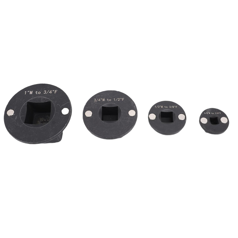 Low Profile Impact Socket Adapter Set 3/4In-1In, 1/2In-3/8In, Carbon Steel 9391383136655