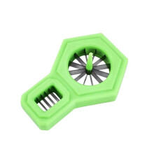 Onion Slicer Stainless Steel Scallion Cutter Plum Blossom Design Quick Kitchen Gadget Green 1pc