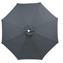 Patio Umbrella Canopy Replacement 6.5FT 8 Ribs Waterproof UPF50+ Outdoor Table Cover Gray