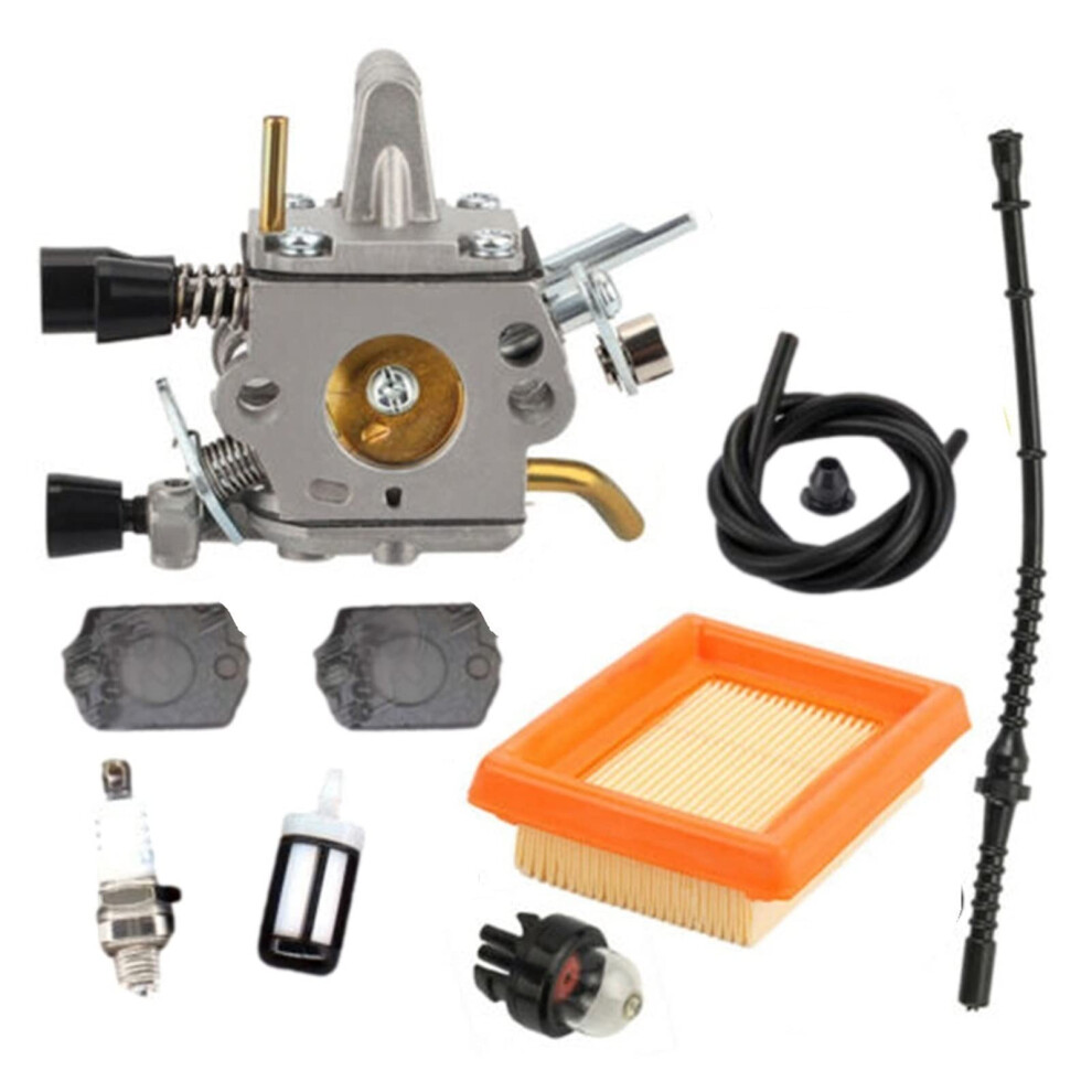 Carburetor Air Filter Kit With Spark Plug 4134 141 0300 10Pcs For Stihl Fs120 Fs200 Fs250 Fs300 Fs350 Ht250 9113335264120