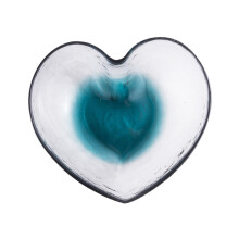 Heart Shaped Glass Bowl Elegant MultiPurpose Dessert and Salad Serving Dish Durable Clear Glass