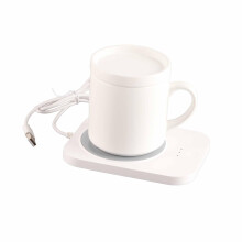 Coffee Mug Warmer with 3 Temperature Settings and Auto Shut Off, Hot Beverage Warmer for Desk or Home Office, White