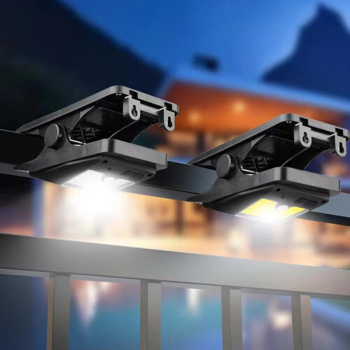 Solar Motion Sensor Light with Adjustable Clip Mount, Weatherproof Outdoor Solar LED Security Light 1