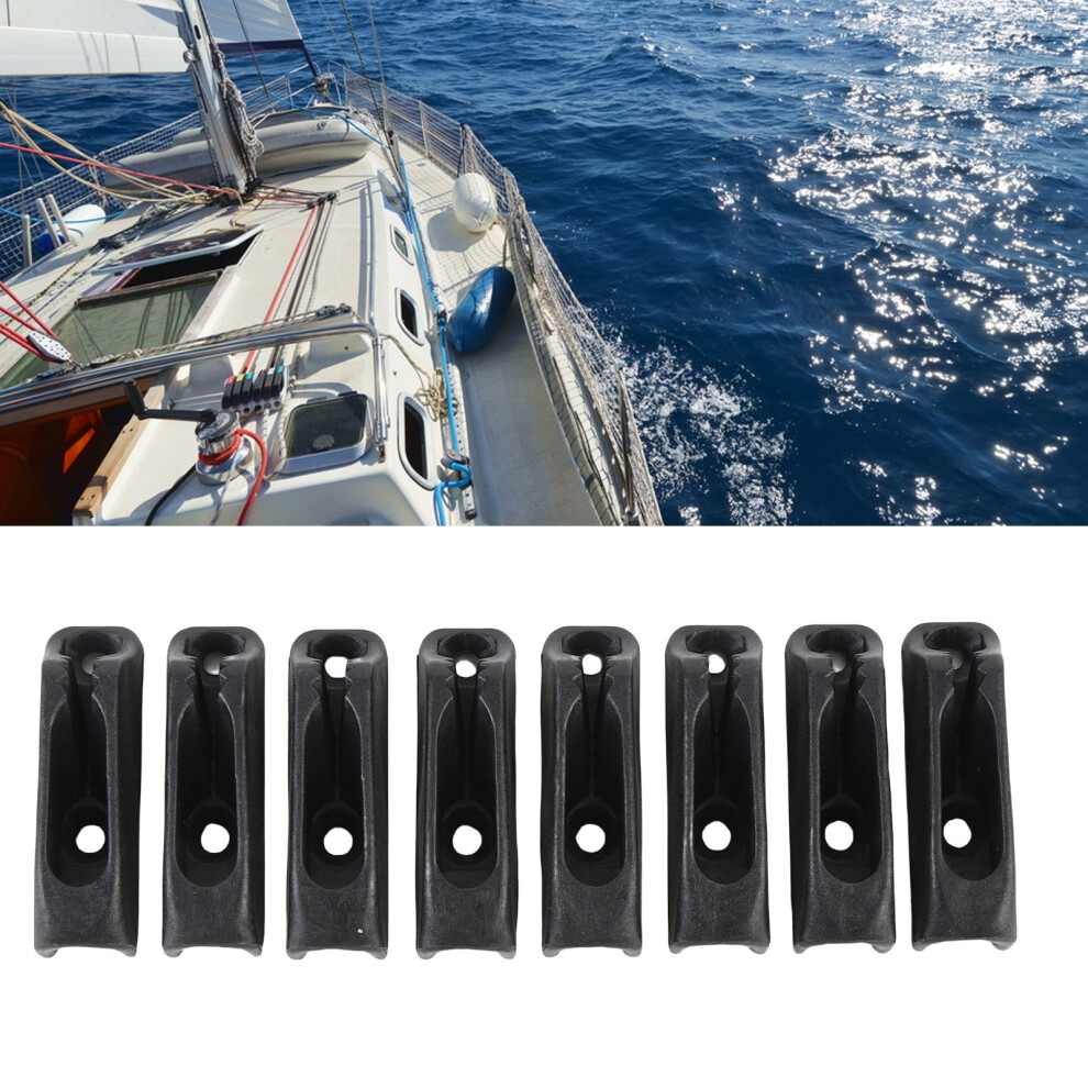 8Pcs Nylon Kayak Rope Cleats For Canoe Dinghy Yacht Mooring Black 8491383138237