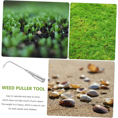 Garden Weeder Tool with Ergonomic Grip and Sharp Teeth, Stainless Steel Handheld Weed Puller 1