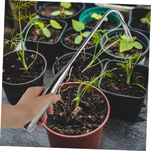 Garden Weeder Tool with Ergonomic Grip and Sharp Teeth, Stainless Steel Handheld Weed Puller 2