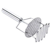 Stainless Steel Potato Masher and Ricer Press, DualLayer Design with Ergonomic Long Handle