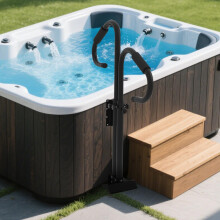 Adjustable Hot Tub Handrail 600lbs Capacity 360 Rotating Spa Side Rail with NonSlip Grip