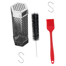 BBQ Smoke Tube Stainless Steel Reusable Smoker with Cleaning Brush for Gas and Charcoal Grill