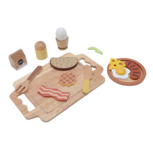 Kinderspielzeug-Set mit vorgetäuschtem Essen aus Buchenholz, Küchen-Spielzeug, 2918 cm