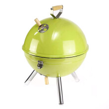 Portable Charcoal Grill 30x44cm with Adjustable Vent Control for Outdoor BBQ Camping Green