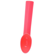 Ice Cream Scoop with Ergonomic NonSlip Handle for Soft Desserts and Fruit, Red 18.5x4 cm